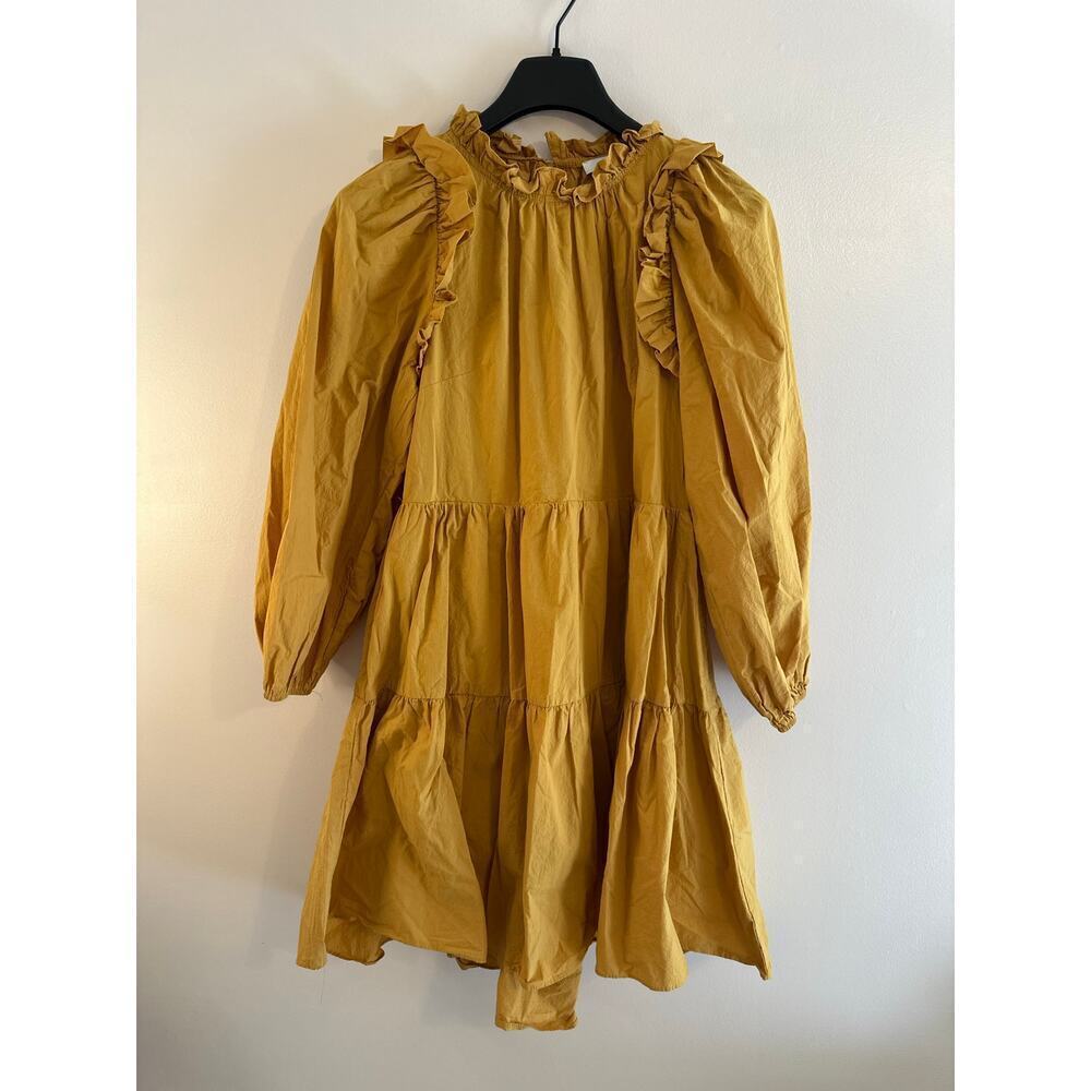 Moodie Women's Tiered Ruffle Long Sleeve Cottage Core Boho Western Dress Size M